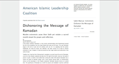 Desktop Screenshot of americanislamicleadership.org